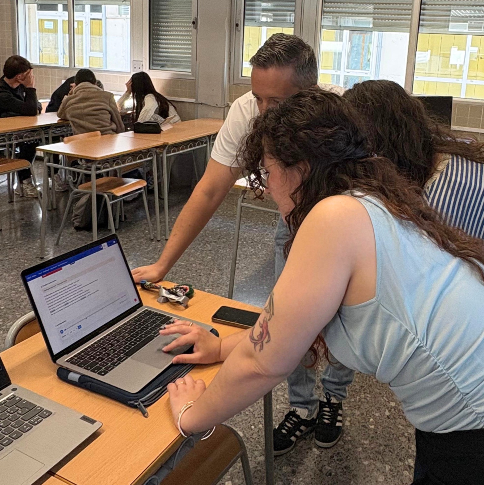 The Authory.tech team supporting a pilot at a secondary education center